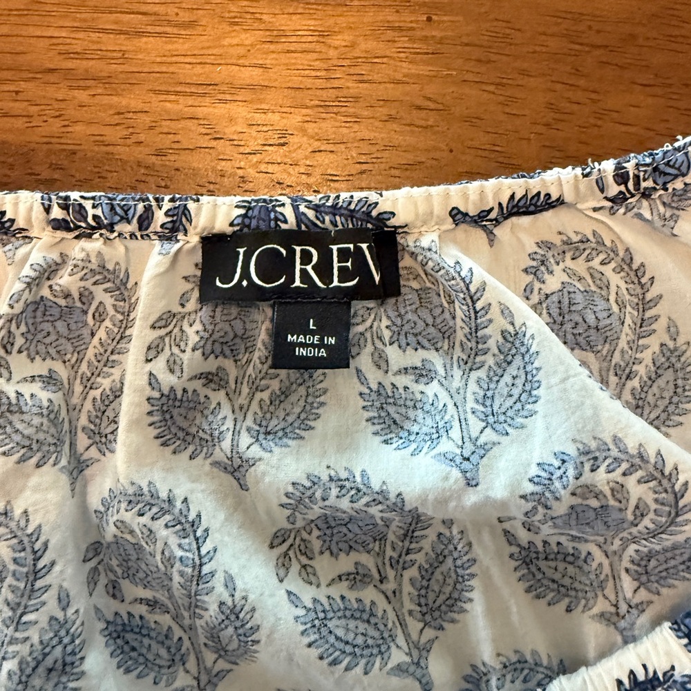 J. Crew V-Neck Mini Dress in Bouquet Block Print Size L - Picture 3 of 8